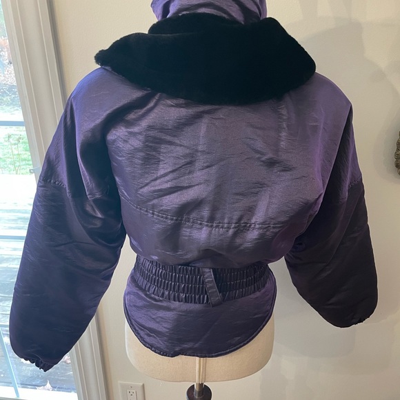 NILS Vintage Iridescent Metallic Purple Cropped Ski Jacket - Picture 14 of 16